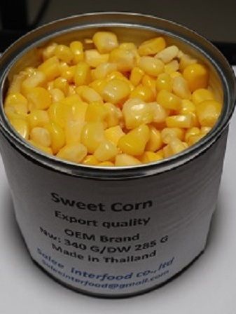 Canned Kernel corn in brine from thailand manufacture Canned Sweet Corn on the cob in Vacuum Packed thailand exporter canned corn